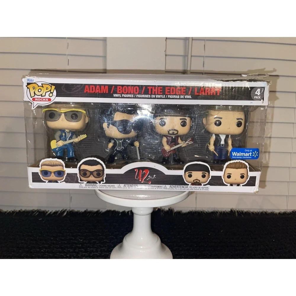 Funko Pop Rocks - U2 Zoo TV - 4-Pack: Adam/Bono/The Edge/Larry - Walmart - NewFu